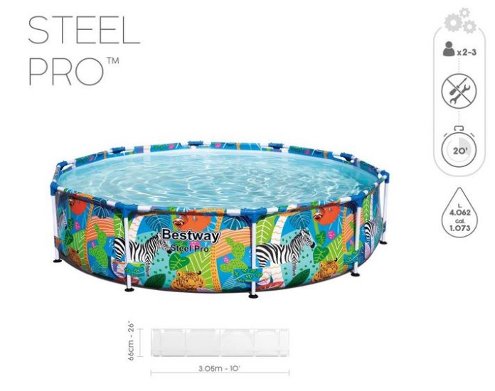 Steel Pro™ Frame Pool ohne Pumpe - zum Schließen ins Bild klicken